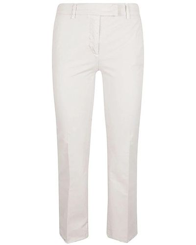 Via Masini 80 Cropped Trousers - White