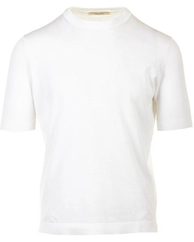 FILIPPO DE LAURENTIIS T-shirt e polo bianchi straight fit - Bianco