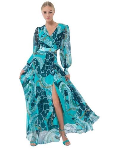 Fracomina Wrap Dresses - Blue