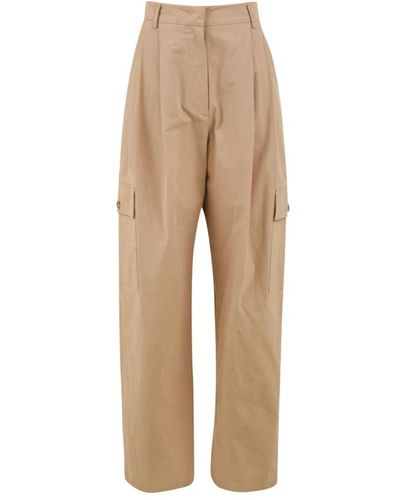 Attic And Barn Straight Trousers - Natural