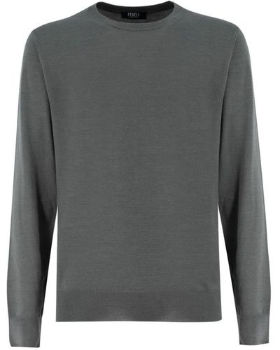 Fedeli Round-Neck Knitwear - Grey