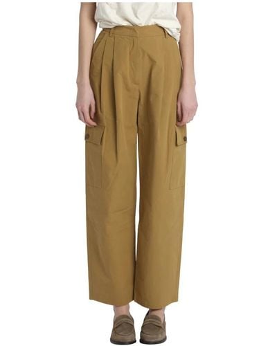 Attic And Barn Wide Trousers - Natural