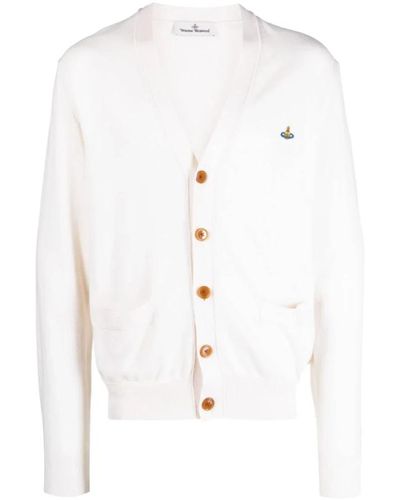 Vivienne Westwood Cremefarbener cardigan für männer - Weiß