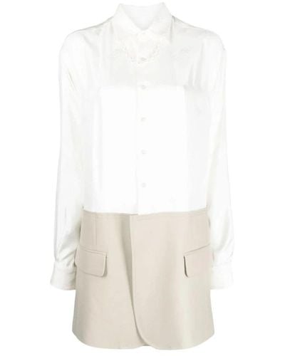 MM6 by Maison Martin Margiela Shirt Dresses - White