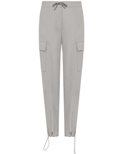 DUNO Tapered trousers - Gris