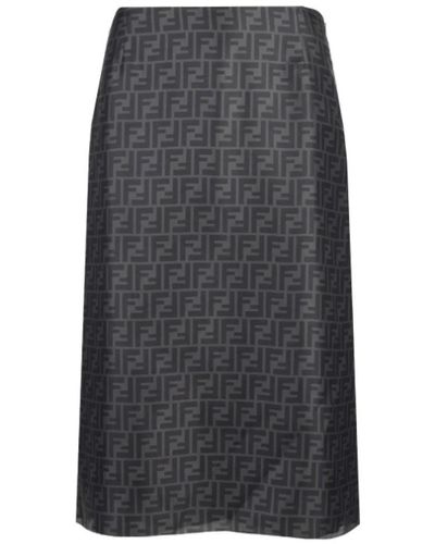 Fendi Midi Skirts - Grey