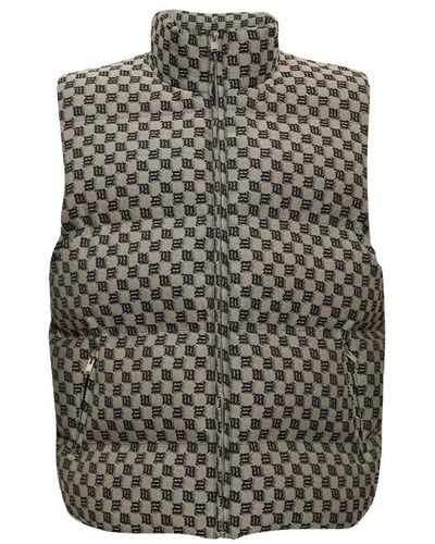 MISBHV Puffer vest with standing collar - Grau