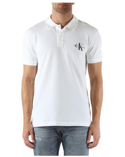 Calvin Klein Polo Shirts - White