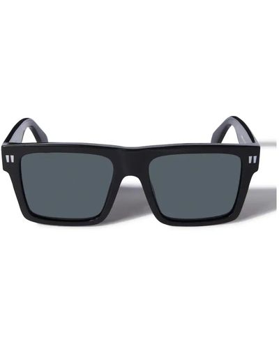 Off-White c/o Virgil Abloh Oversized geometric occhiali da sole lawton 11007 - Blu