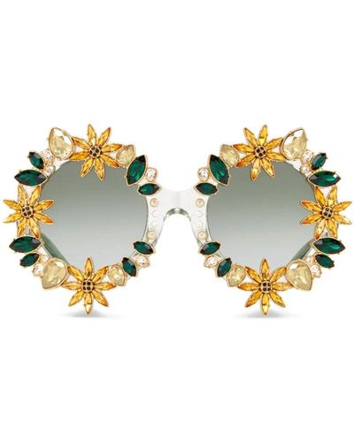 Dolce & Gabbana Crystal occhiali da sole - Giallo