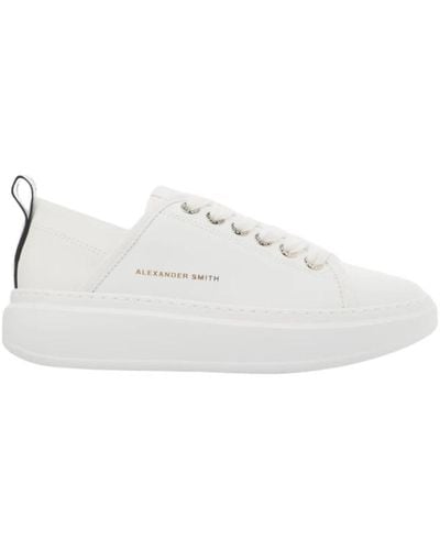 Alexander Smith Wembley donna sneakers in pelle bianca - Bianco