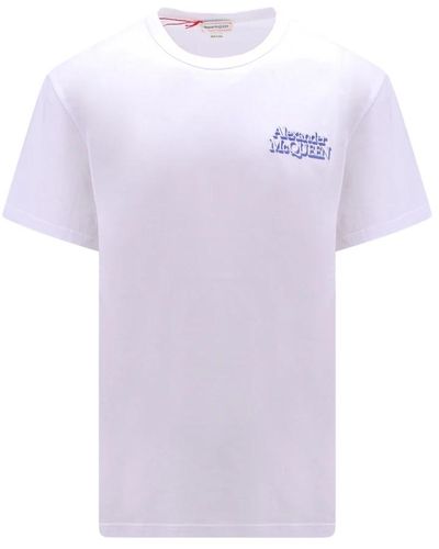 Alexander McQueen Bio-Baumwoll-T-Shirt für Männer - Lila