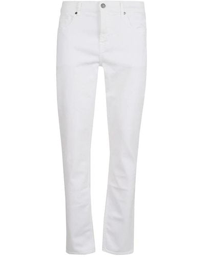 7 For All Mankind Slim-Fit Jeans - White