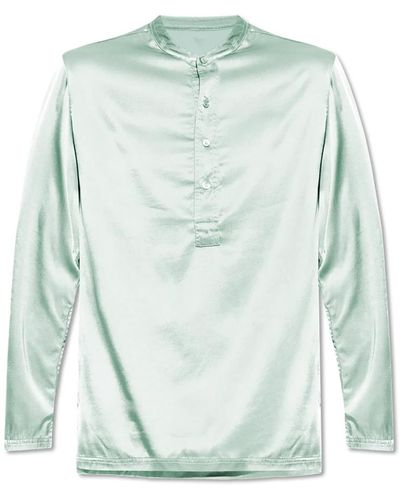 Tom Ford Top da pigiama in seta - Verde