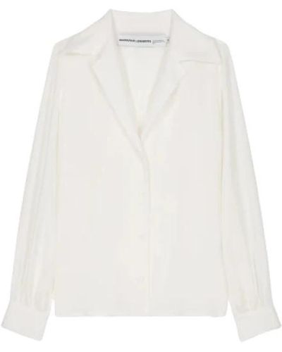 Margaux Lonnberg Alma camisa de seda - talla 34 - Blanco