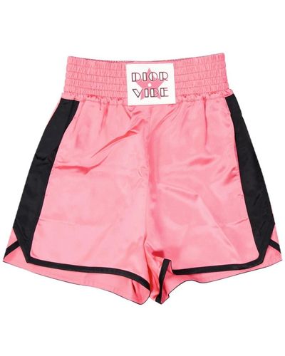 Dior Satin shorts mit elastischem bund - Pink