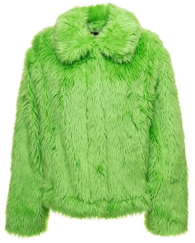 MSGM Faux Fur & Shearling Jackets - Green