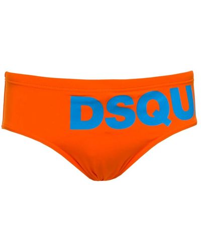 DSquared² Abbigliamento da mare arancione vivace per uomini moderni
