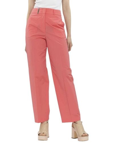 Peserico Straight Trousers - Red
