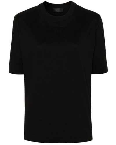 Moncler Schwarze t-shirts und polos mit logo
