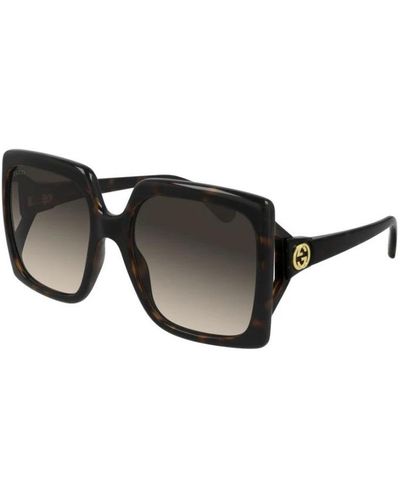 Gucci Logo Square Sunglasses - Schwarz