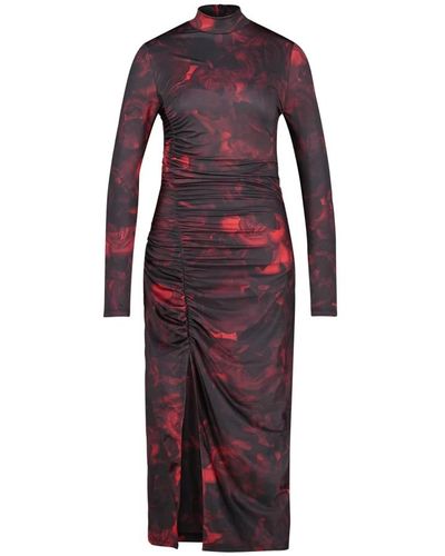 BOSS Kleid mit floralem print - Rot