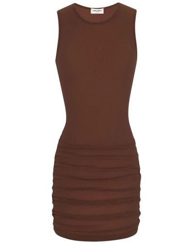 Saint Laurent Short Dresses - Brown