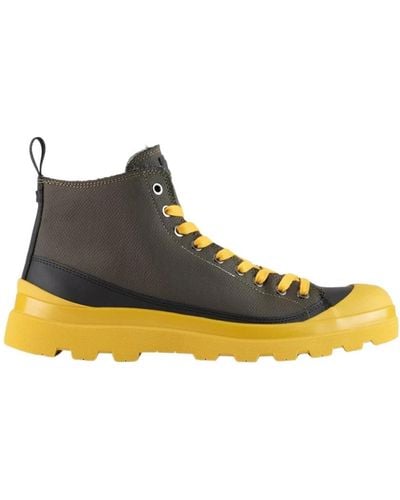 Pànchic P03 ankle boot coated fabric rubberized leather military -yellow - Gelb