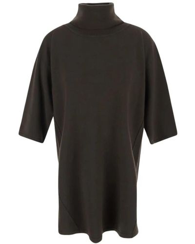 Gentry Portofino Braunes strickkleid mit hohem kragen - Schwarz