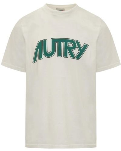 Autry T-shirt mit logo-print und rundhalsausschnitt - Grün