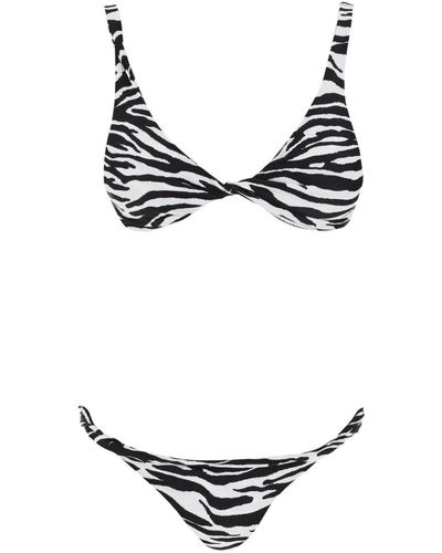 The Attico Animal print bikini set in 8 - Nero