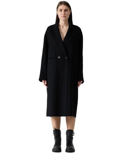 Ermanno Scervino Double-Breasted Coats - Black