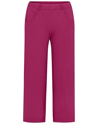 LauRie Loose crop pantaloni ruby - Rosso