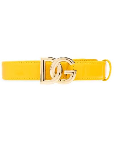Dolce & Gabbana Cinturón de cuero - Amarillo