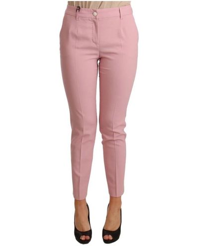 Dolce & Gabbana Trousers > slim-fit trousers - Rose