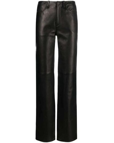 Alexander Wang Leather Trousers - Black