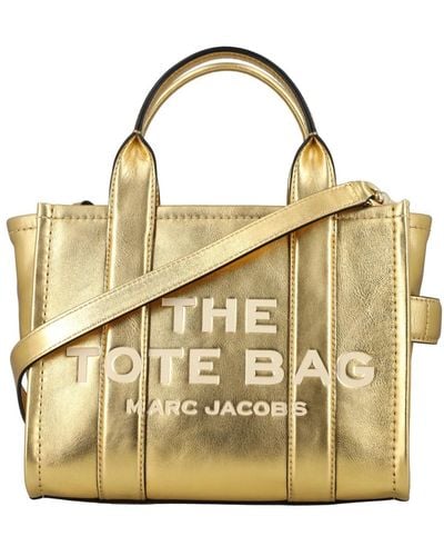 Marc Jacobs Gold metallic kleine tote tasche - Mettallic