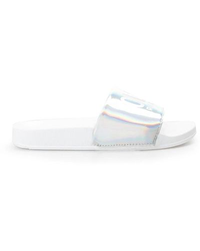 Colmar Slip-on sandalen mit logo-print und metallischem glanz - Weiß