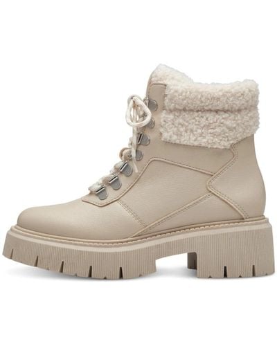 Marco Tozzi Lace-Up Boots - Natural