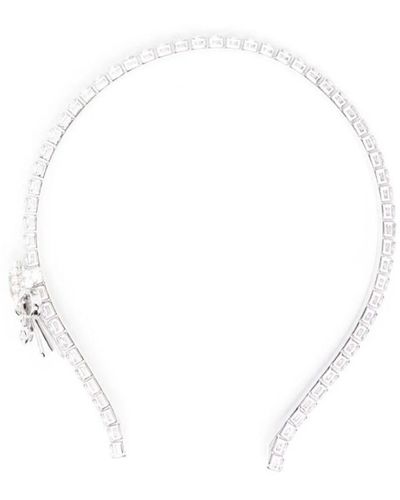 ShuShu/Tong Fiocco accessorio per capelli con perle finte - Bianco