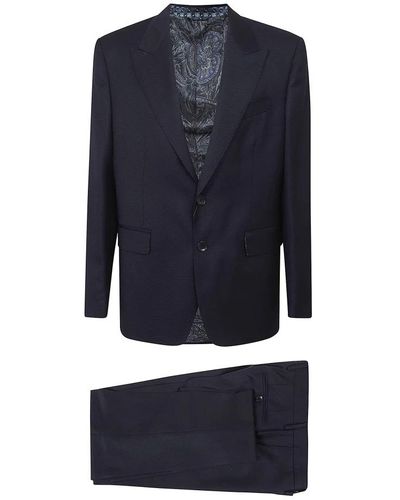 Etro Single Breasted Suits - Blue