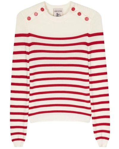 Semicouture Round-Neck Knitwear - Red