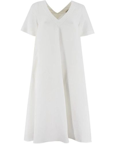 Le Tricot Perugia Midi Dresses - White