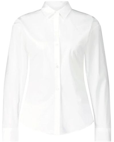 BOSS Hemdbluse mit logo-stickerei - Weiß