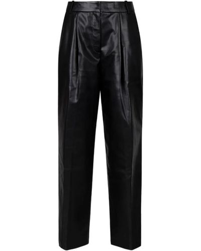 Calvin Klein Leather Trousers - Black