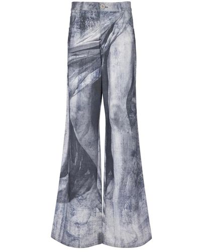 Balmain Locker sitzende jeans mit statuenprint - Blau