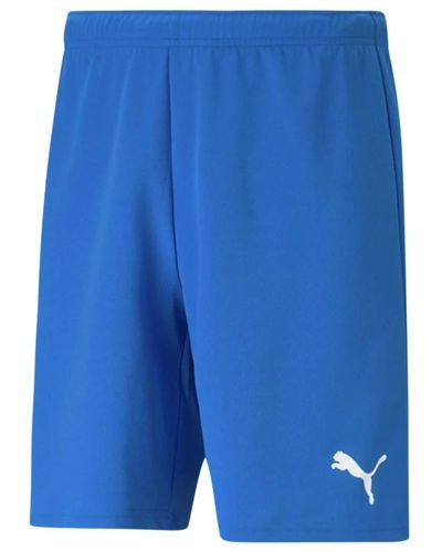 PUMA Pantalone corto teamrise short azzurro - Blu