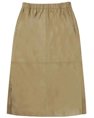 Munthe Leather Skirts - Green