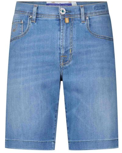 Jacob Cohen Stretch denim five-pocket shorts - Blu