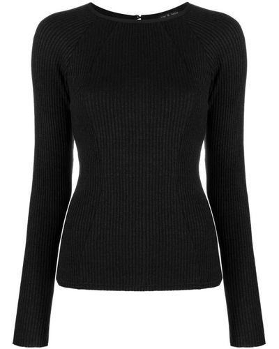 Rag & Bone Long Sleeve Tops - Black